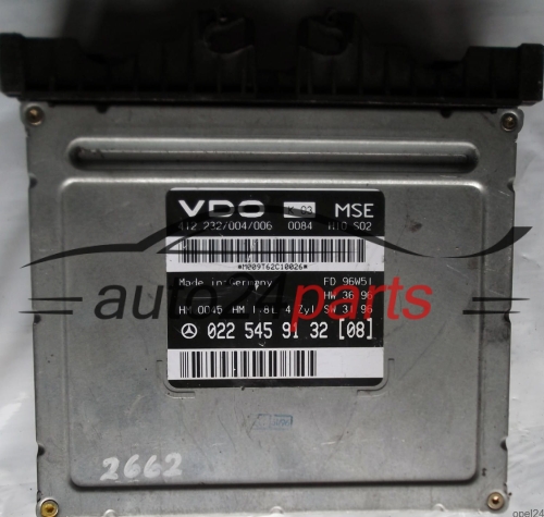 ECU CENTRALITA DE MOTOR MERCEDES W202 S202 C-KLASS C180 A0225459132 (08), A 022 545 91 32 (08), 0225459132, VDO 412 232/004/006, 412 232/004/006