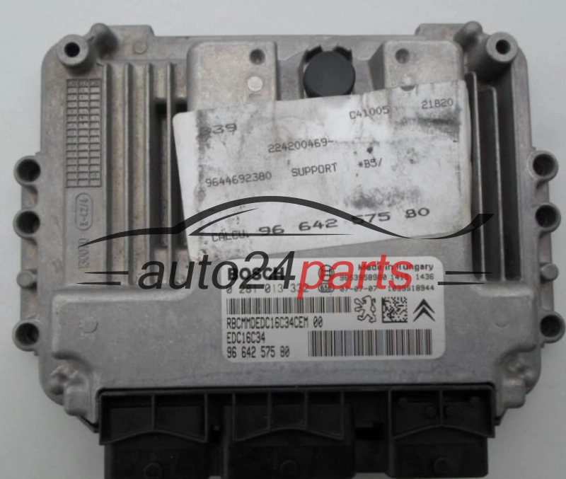 MOTORSTEUERGERÄT ECU STEUERGERAT CITROEN C4 1.6 HDI BOSCH 0 281 013 332, 96 642 575 80