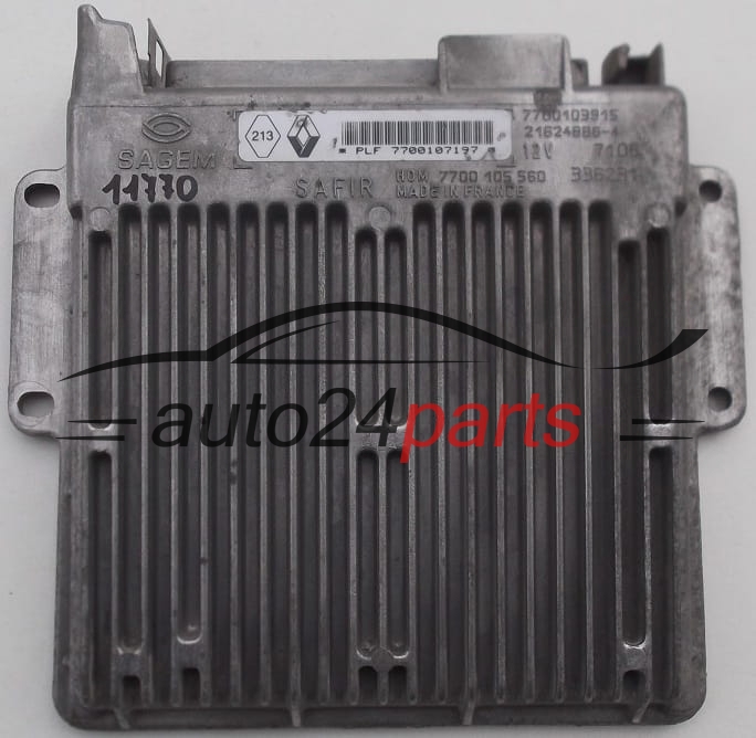 Calculateur Moteur RENAULT TWINGO 1.2 Sagem 21624886-1, 7700107197, 7700103915, HOM 7700105560