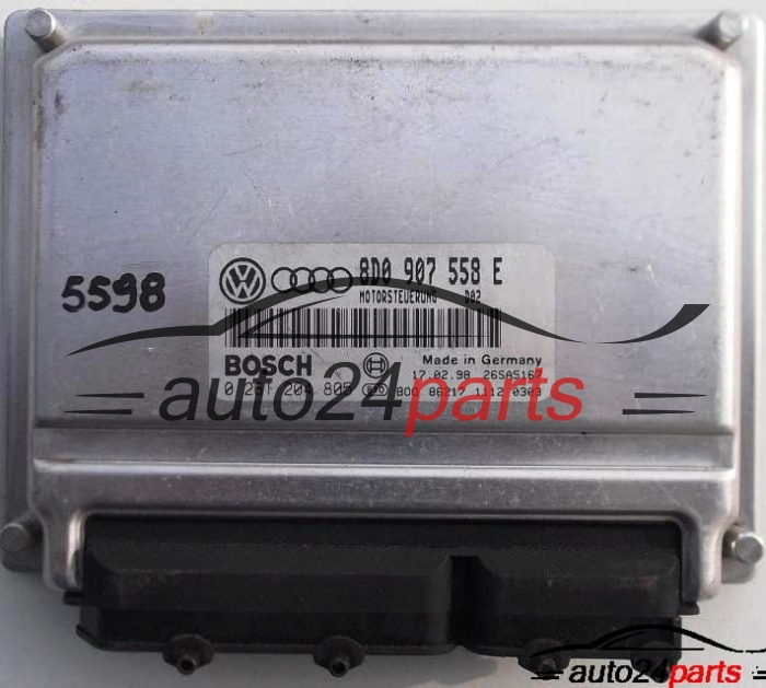MOTORSTEUERGERÄT ECU STEUERGERÄT AUDI A4 VW PASSAT 1.8 AEB, APU 8D0907558E, 8D0 907 558 E, BOSCH 0261204805, 0 261 204 805