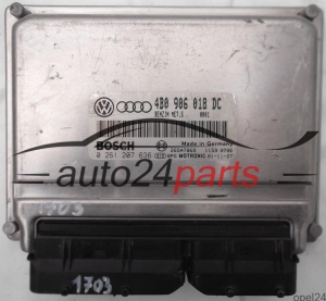 CALCULATEUR MOTEUR AUDI A4 A6 VW VOLKSWAGEN PASSAT 1.8T 1.8 TURBO 4B0906018DC, 4B0 906 018 DC, BOSCH 0261207636, 0 261 207 636 