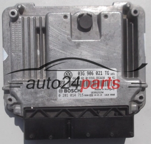 ECU CENTRALITA DE MOTOR SKODA OCTAVIA BOSCH 0 281 014 715, 0281014715, 03G 906 021 TG, 03G906021TG, 03G906021AB, EDC16U34 