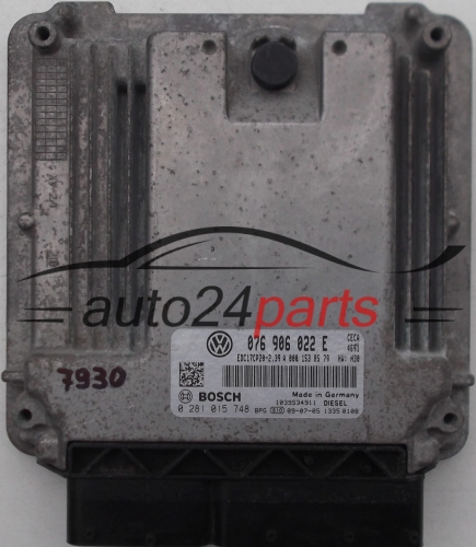 KOMPUTER STEROWNIK SILNIKA VOLKSWAGEN CRAFTER 2.5 TDI BOSCH 0 281 015 748