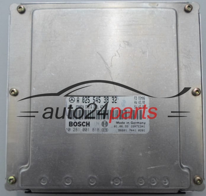 CALCULATEUR MOTEUR MERCEDES W202 2.2 CDI BOSCH 0 281 001 818,  A 025 545 38 32