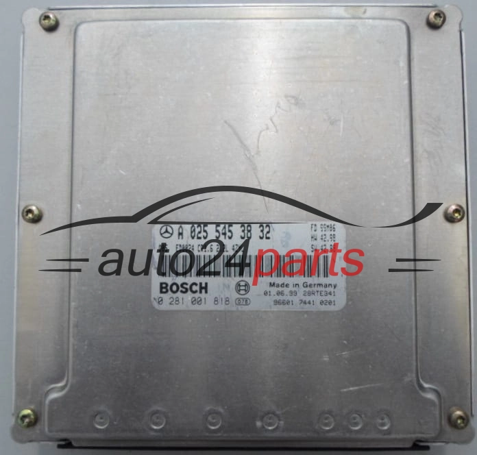 CALCULATEUR MOTEUR MERCEDES W202 2.2 CDI BOSCH 0 281 001 818,  A 025 545 38 32