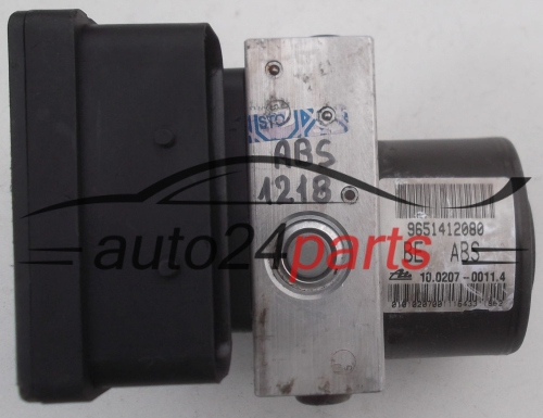 POMPE HYDRAULIQUE ET CALCULATEUR dABS CITROEN PEUGEOT 96 514 120 80, 9651412080, ATE 10.0207-0011.4, 10020700114, 10.0970-1108.3, 10097011083, 5WK84107