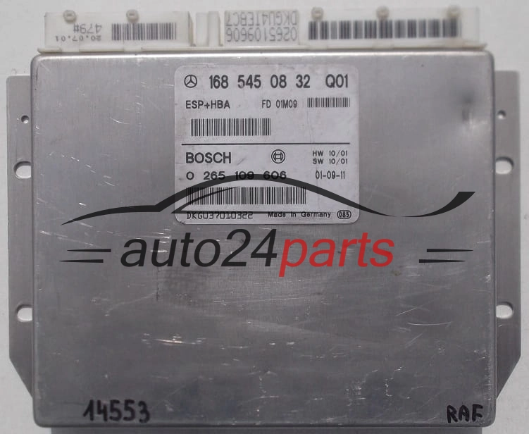 A1685450832, 1685450832, A 168 545 08 32 BOSCH 0265109606, 0 265 109 606