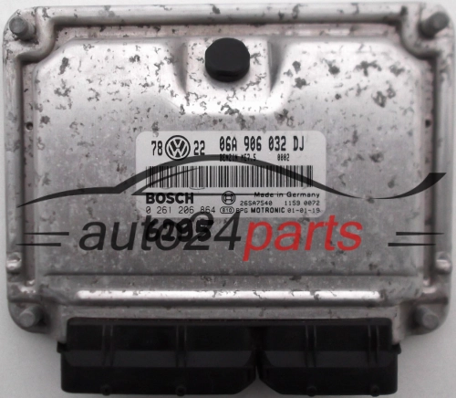 KOMPUTER STEROWNIK SILNIKA VW VOLKSWAGEN SKODA 1.8 T BOSCH 0 261 206 864, 0261206864, 06A 906 032 DJ, 06A906032DJ - 