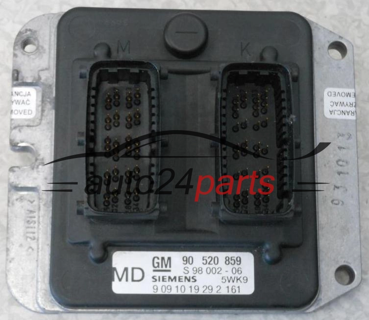 KOMPUTER STEROWNIK SILNIKA OPEL ASTRA ZAFIRA 1.8 X18XE1 2.0 X20XEV SIEMENS 5WK9 161