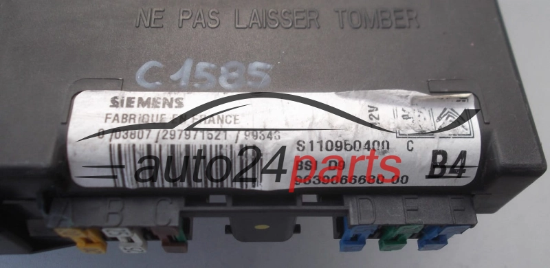 CENTRALKA MODUL BSI CITROEN PEUGEOT S110950400 C, S110950400C, 9639066680