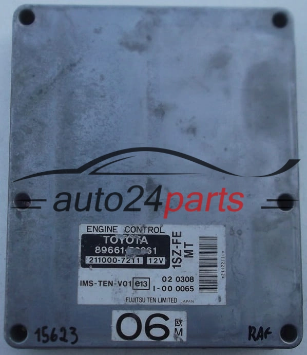 KOMPUTER STEROWNIK SILNIKA TOYOTA YARIS 1.0 12V VVTI 89661-52061, 8966152061, 211000-7211, 2110007211 1SZ-FE MT