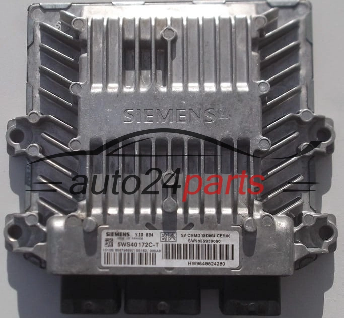 ECU CENTRALITA DE MOTOR  CITROEN JUMPER 3.0 HDI SIEMENS 5WS40172C-T,  HW 9648624280, SW 9655939080