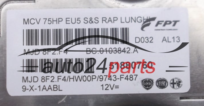 MOTORSTEUERGERÄT ECU STEUERGERÄT  FIAT FIORINO 1.3 MAGNETI MARELLI MJD 8F2.F4, FPT 51880760, BC.0103842.A