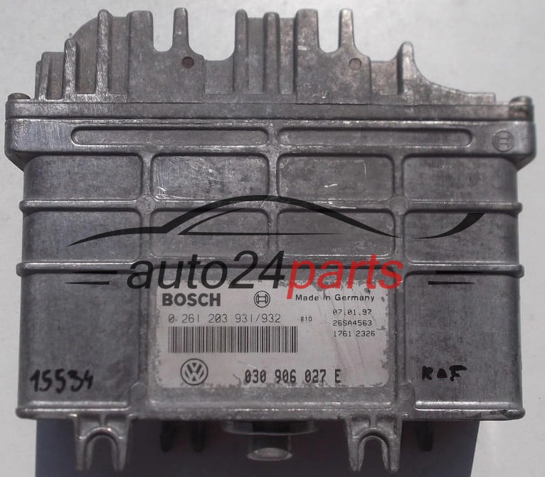 KOMPUTER STEROWNIK SILNIKA VW VOLKSWAGEN POLO 1.0 AER 030906027E, 030 906 027 E, BOSCH 0261203931/932, 0 261 203 931, 0 261 203 932, 0261203932
