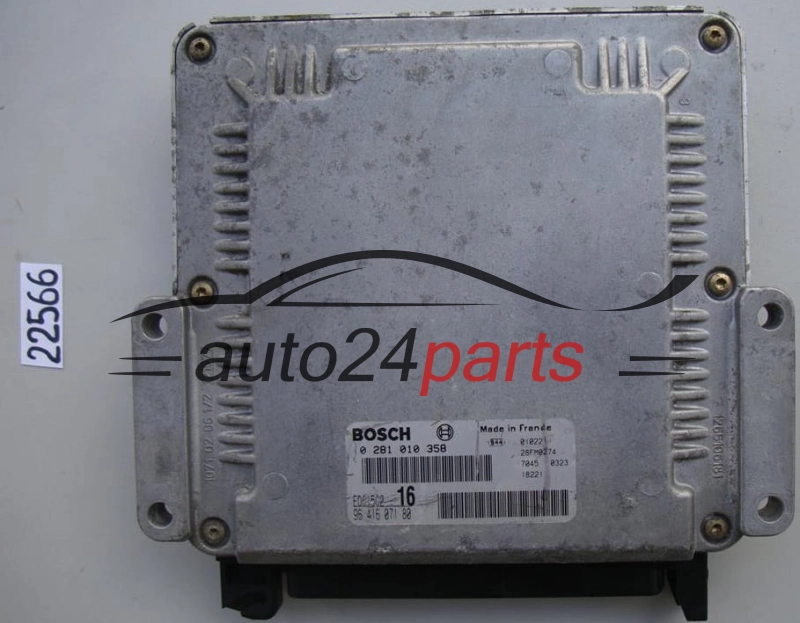 KOMPUTER STEROWNIK SILNIKA CITROEN XSARA PICASSO 2.0 HDI BOSCH 0 281 010 358, 0281010358, 96 416 071 80, 9641607180, EDC15C2 16