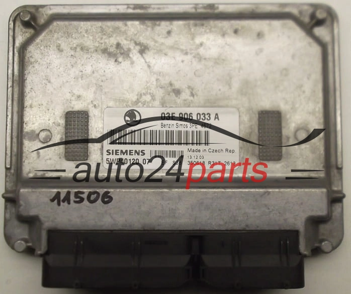 Sterownik silnika SKODA FABIA 1.2 AZQ 03E906033A SIEMENS 5WP40120 07 BENZIN SIMOS 3PE 4672 - 11506