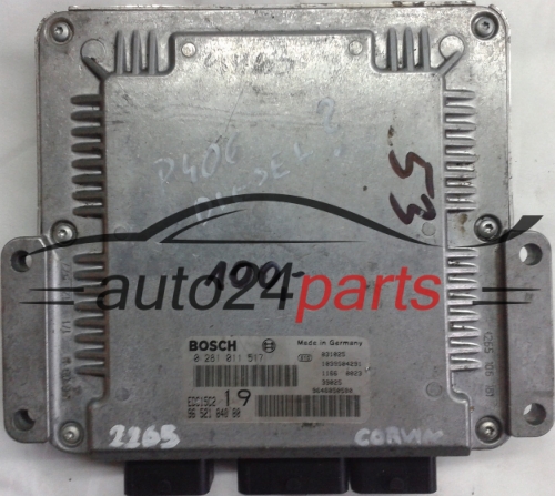 KOMPUTER STEROWNIK SILNIKA PEUGEOT 406 2.0 HDI BOSCH 0281011517 9652184080 9646850580 EDC15C2 19 1039S04291