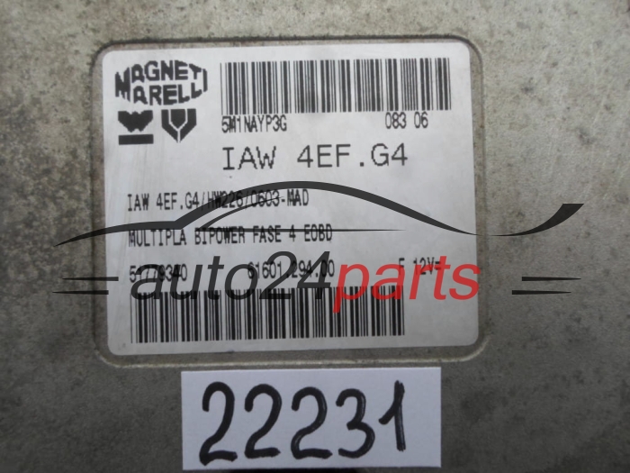 CENTRALITA DE MOTOR FIAT MULTIPLA 1.6 IAW 4EF.G4, IAW4EFG4, 51779340