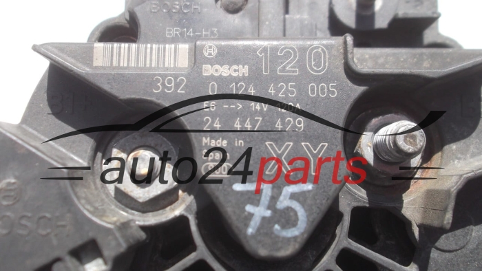 Lichtmaschine OPEL ASTRA VECTRA SIGNUM ZAFIRA 1.6 16V BOSCH  0124425005,  24447429 XY