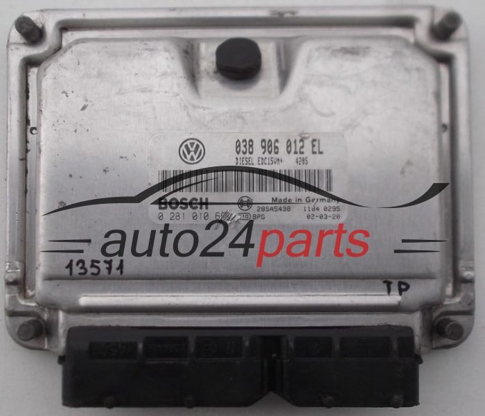 KOMPUTER STEROWNIK SILNIKA VW VOLKSWAGEN POLO 1.9 SDI ASY 038 906 012 EL, 038906012EL, BOSCH 0 281 010 660, 0281010660, 1039S01341 