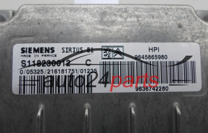 CENTRALITA DE MOTOR CITROEN S118230012 C, S118230012C, 9645865980, SIRIUS 81