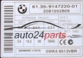 CAS STEUERGERAT 3 BMW 6135914722001, 61.35-9147220-01, 61.35 - 9147220 - 01, SIEMENS VDO 5WK4 9513VBR, 5WK49513VBR