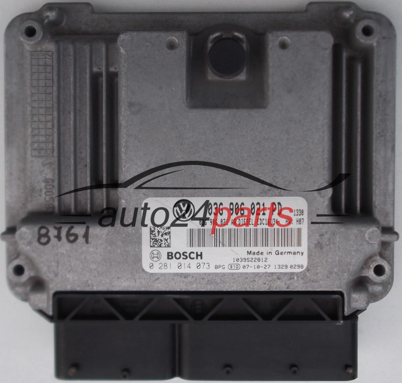 KOMPUTER STEROWNIK SILNIKA VW VOLKSWAGEN CADDY 1.9 TDI BLS 03G906021PD, 03G 906 021 PD, 03G906021CG, 03G 906 021 CG, BOSCH 0281014073, 0 281 014 073 