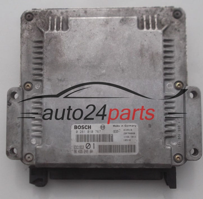 ECU CENTRALITA DE MOTOR  PEUGEOT 206 2.0 HDI BOSCH 0 281 010 767, 96 435 249 80