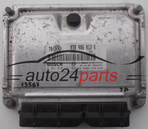 KOMPUTER STEROWNIK SILNIKA VW VOLKSWAGEN GOLF BORA 1.9 TDI AGR 038906012K