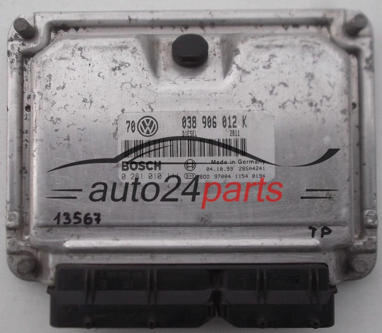 KOMPUTER STEROWNIK SILNIKA VW VOLKSWAGEN GOLF BORA 1.9 TDI AGR 038906012K