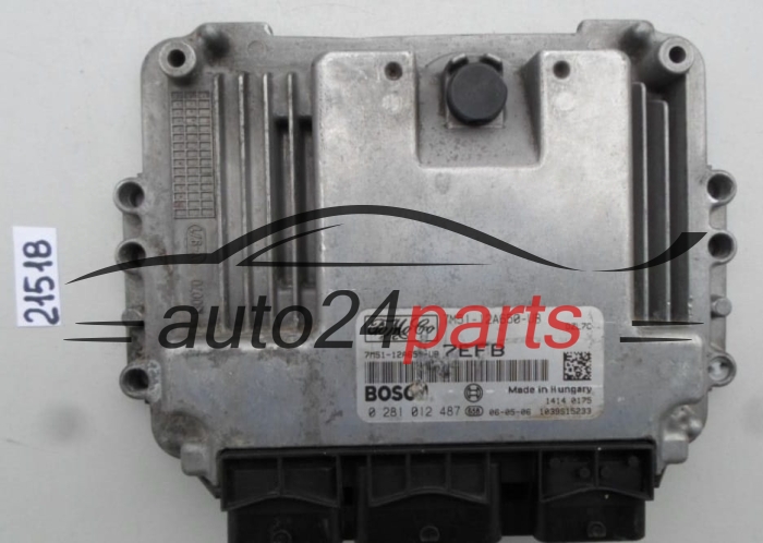 KOMPUTER STEROWNIK SILNIKA FORD FOCUS 1.6 TDCI BOSCH 0 281 012 487, 0281012487, FoMoCo 7M51-12A650-UB, 7M5112A650UB, 7EFB