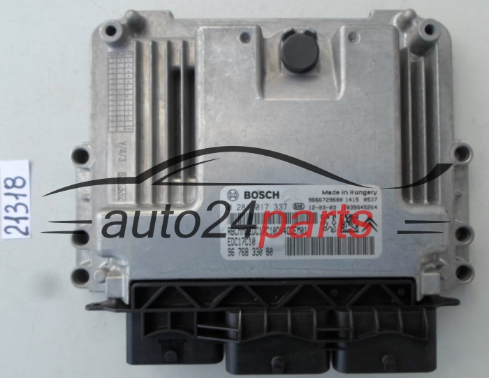 KOMPUTER STEROWNIK SILNIKA CITROEN C3 1.4 HDI BOSCH 0 281 017 337, 0281017337, 96 768 330 80, 9676833080, 9666729680