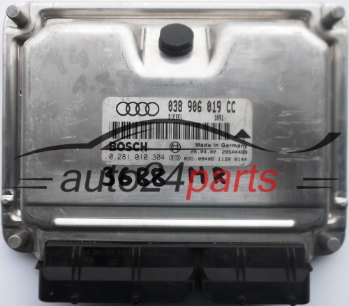MOTORSTEUERGERÄT ECU STEUERGERAT AUDI A4 1.9 TDI 038906019CC, 038 906 019 CC, BOSCH 0281010304, 0 281 010 304 DIESEL 1091 28SA4489