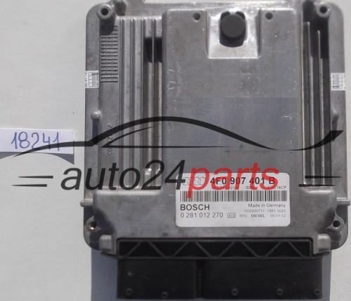 KOMPUTER STEROWNIK SILNIKA AUDI A6 3.0 TDI BOSCH 0 281 012 270, 0281012270, 4F0 907 401 B, 4F0907401B, 4F0 910 401 N, 4F0910401N, EDC16CP
