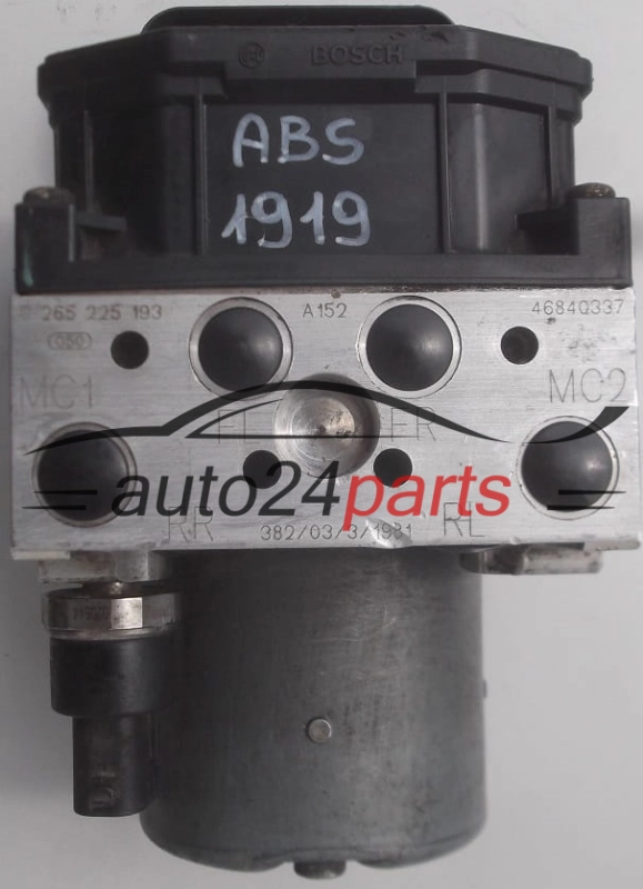 ABS POMPA ALFA ROMEO BOSCH 0 265 225 193, 0265225193, 46840337, 0265950086 