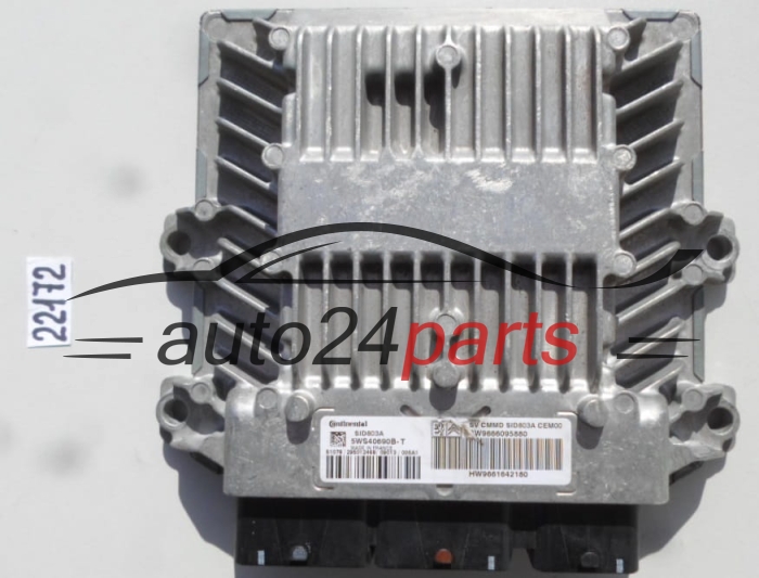CALCULATEUR MOTEUR CITROEN 2.0 HDI 5WS40690B-T, 5WS40690BT, SW9666095880, HW9661642180, SID803A