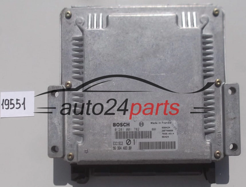 KOMPUTER STEROWNIK SILNIKA PEUGEOT 406 2.0 HDI BOSCH 0 281 001 782,  96 364 483 80
