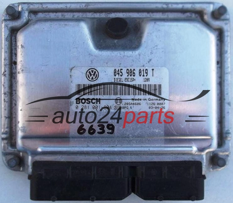KOMPUTER STEROWNIK SILNIKA SEAT AROSA VW VOLKSWAGEN LUPO 1.4 TDI AMF 045 906 019 T, 045906019T, BOSCH 0 281 001 804, 0281001804, 28SA4606 