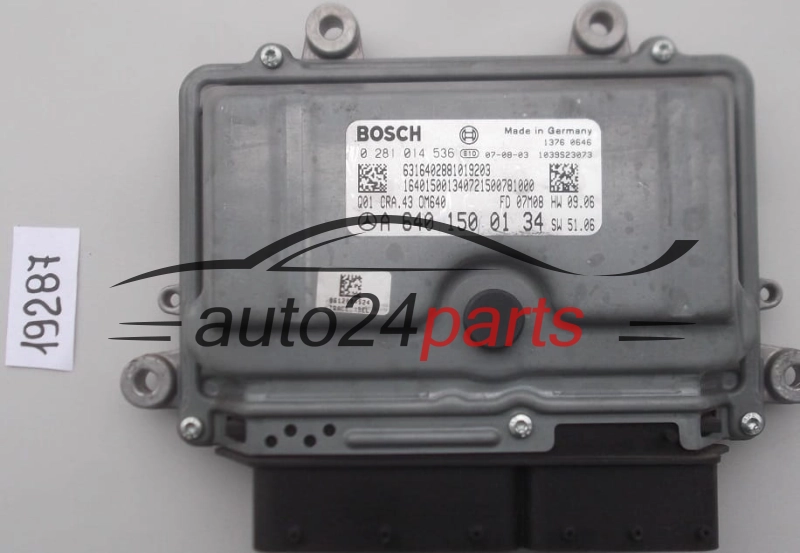 KOMPUTER STEROWNIK SILNIKA MERCEDES, BOSCH 0 281 014 536, BOSCH 0281014536, A 640 150 01 34, A6401500134