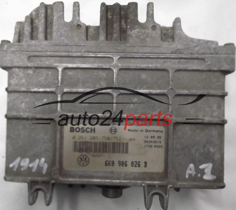 ECU CENTRALITA DE MOTOR SEAT IBIZA CORDOBA 1.4 ABD BOSCH 0 261 203 750/751, 0261203750, 0261203751, 6K0 906 026 B, 6K0906026B