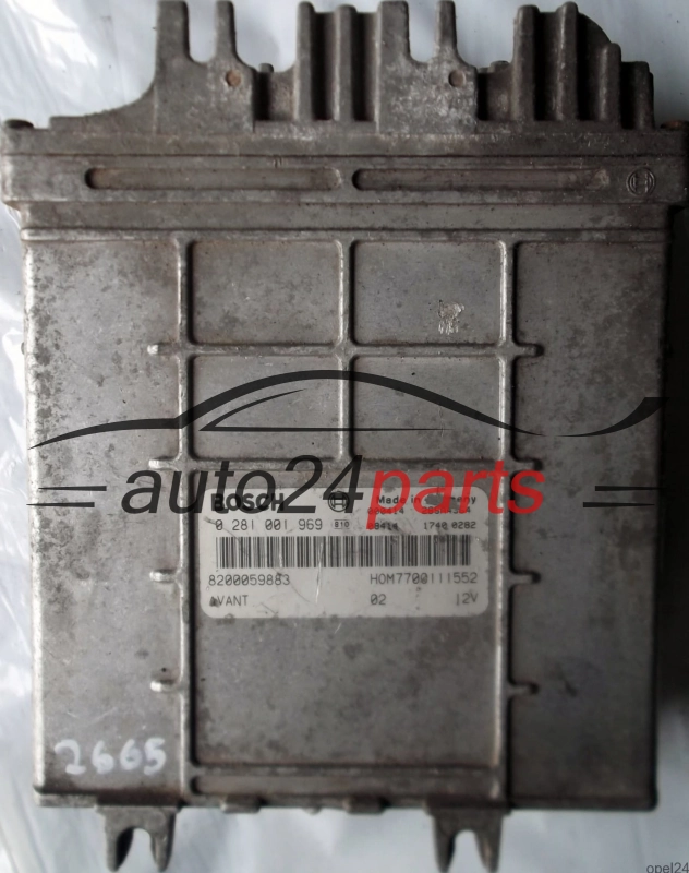 ECU CENTRALITA DE MOTOR RENAULT MEGANE 1.9 DIESEL BOSCH 0 281 001 969 0281001969 8200059883 HOM7700111552 7700111552