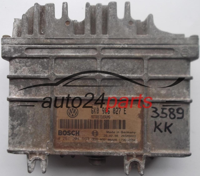 KOMPUTER STEROWNIK SILNIKA SEAT CORDOBA IBIZA INCA VW POLO CADDY 1.4 6K0906027E, 6K0 906 027 E, BOSCH 0261204593, 0 261 204 593