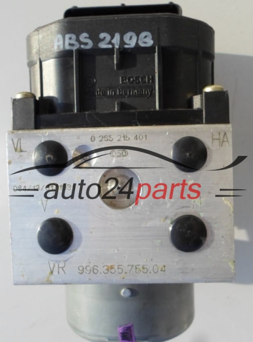 POMPE HYDRAULIQUE ET CALCULATEUR d'ABS PORSCHE BOXTER BOSCH 0 265 215 401,  99635575504