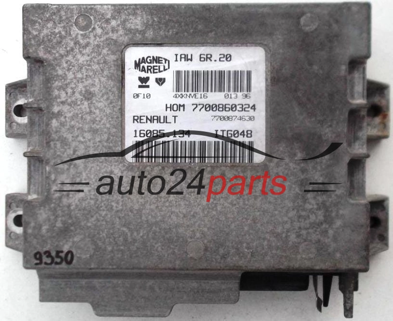 KOMPUTER STEROWNIK SILNIKA RENAULT TWINGO, CLIO 1.2, MAGNETI MARELLI IAW 6R.20, IAW6R20, HOM 7700860324, 7700874630, 16085.134, 16085134