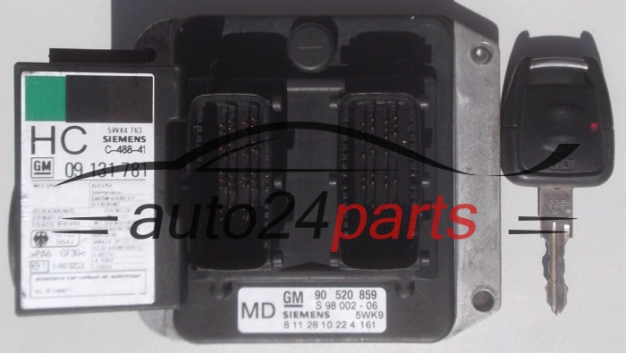 MOTORSTEUERGERÄT ECU STEUERGERÄT  OPEL ASTRA ZAFIRA SIEMENS 5WK9 161, 5WK9161, GM 90 520 859 MD