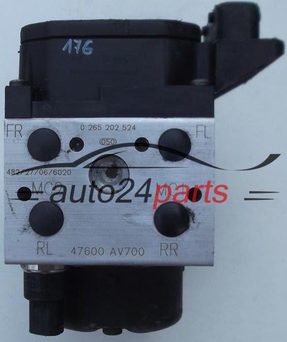 ABS HYDRAULIK-AGGREGAT MIT STEUERGERAET   NISSAN PRIMERA BOSCH 0 265 202 524, 47600 AV700,  0 130 108 098
