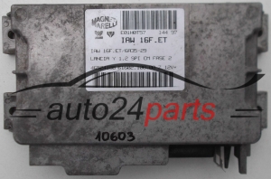  CALCULATEUR MOTEUR FIAT LANCIA Y YPSILON 1.2 IAW16FET, IAW 16F.ET, 61602.108.00, 6160210800, 46524188 