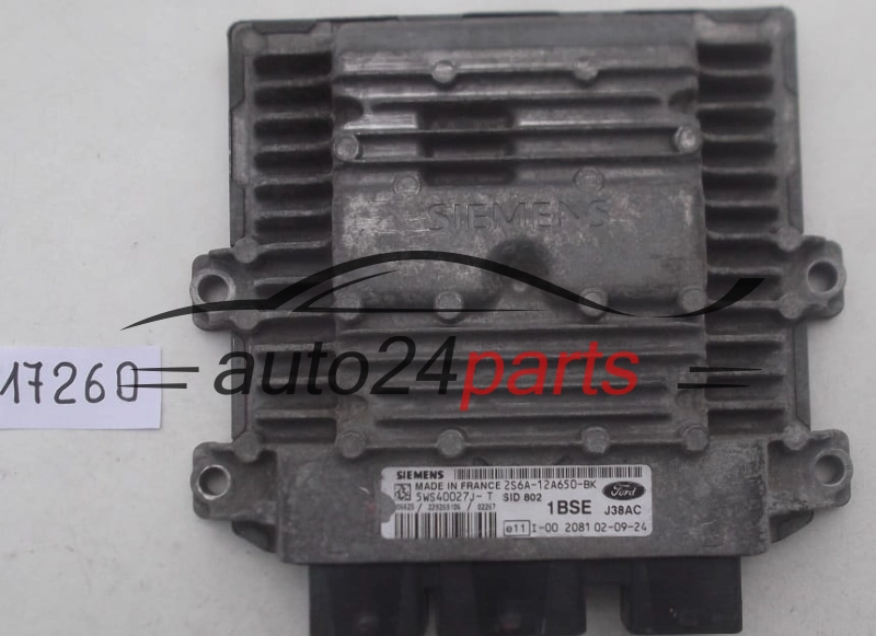 KOMPUTER STEROWNIK SILNIKA FORD FIESTA 1.4 TDCI 2S6A-12A650-BK