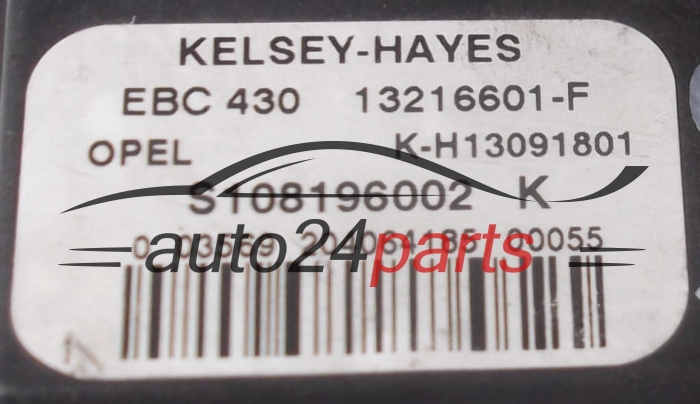 BOMBA HIDRAULICA Y CENTRALITA ABS OPEL VECTRA B KELSEY-HAYES K-H13091801, 13216601F, 13091801, S108196002 K, S108196002K