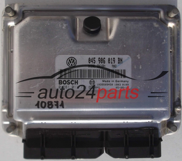 KOMPUTER STEROWNIK SILNIKA VW VOLKSWAGEN FOX, POLO 1.4TDI, BOSCH 0 281 011 721, 0281011721, 045 906 019 BN, 045906019BN 